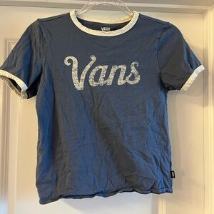 Vans Blue Tee with White Logo